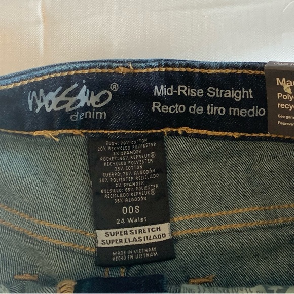 Mossimo Mid-Rise Straight, Súper Stretch Size 00 24/Waist - Picture 4 of 8